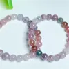 Bangle Natural Spinel Bracelet Square Bead Crystal Healing Stone Fashion Gemstone Jewelry Gift 1pcs 8mm