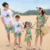 家族を一致する衣装の母親の娘ドレス家族マッチする衣装の夏のビーチホリデーファミリー服