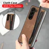 Fold5 Retro Floting Shell для Samsung Galaxy Z Fold 5 Anty Scratch Phone Case с слотом для ручки