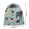 Bérets Bonnet Hiver Chaud Tricot Chapeau Femmes Hommes Carlin Vie Hip Hop Bonnets Casquettes Adulte Chiot Chien Motif Bonnet Chapeaux En Plein Air Ski Cap