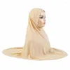 Ubranie etniczne duże rozmiar muzułmańskie koszulka hidżab szalik kobiety miękka maska ​​szal hegsca faulard femme Musulman Wrap głowica bandana h305