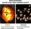 Solar Garden Lights Outdoor Bee Firefly Sway av vindvattentät dekorativ för gårdsväg