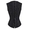 Shapers da donna Steampunk Corsetto sexy da donna con scialle a coppa Top Abiti punk gotici Bustini retrò Body Shaper Overbust Corsetto Taglie forti