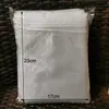 Other Bags 100pcs/lot 5x7 17x23 35x50cm Big White Organza Bags Drawstring Pouches For Jewelry Beads Wedding Party Gift Packaging Bag 230809