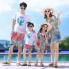 Family Matching Outfits Family Look Mother Daughter Summer Beach Dresses Holiday Family Matching Outfits Cotton T-shirts Matching Couple Outfits R230810