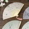 Chinese Style Products Chinese Style Silk Bamboo Folding Fan Vintage Painting Craft Handheld Fan Dance Performance Props Home Decor Desktop Ornaments R230810