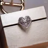 Jewelry Pouches And Diamond High Court Retro Heart-shaped Fashion Zircon Ring Female Design Index Finger