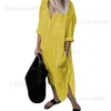 Shirt Dress for Women Linen Cotton Clothing 2022 Spring Summer Casual Vintage Oversized Pure Long Midi Dresses T230810