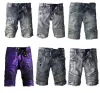 Classic Denim Shorts Ripped HOLES Design Jeans Black Casual Spring Hip Hop Street Trousers Pencil Pants CHG23081018-6 megogh