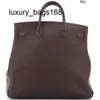 40 cm Herren-Handtaschen-Einkaufstasche, großes Fassungsvermögen, individuelle limitierte Auflage, Havane Fjord mit Palladium-Hardware, 40 Braun, mit Logo X05t Nm02