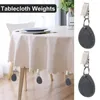 Table Cloth 8Pcs Droplet Shaped Carving Stone Holder Clips Weights Clip On Pendant Stones Tablecloth Hangers