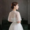 Schals Koreanische dünne kurze Blume ausgehöhlte Spitze Schal Sommer Sonnenschutz Kleidung Braut Brautjungfer Hochzeit Abschlussball Party Abendkleid Schal