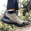 Sapatos sociais Humtto Chegada Sapatos de caminhada de couro Resistente ao desgaste Esportes ao ar livre Sapatos masculinos com cadarço Homens Escalada Trekking Caça Tênis 230809