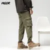 Mens Pants Hiqor Autumn Fashion Casual Loose Belt Mid midja Harajuku Sport Jogging Trousers Male Overalls Clothings 230809