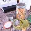 Storage Bottles 24Pcs 70mm Split-Type Jars Lids With Silicone Seals Rings Solid Caps Replacement Cover Golden
