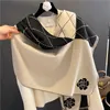 Scarves Thick Cashmere Scarf for Women Fashion Winter Warm Pashmina Shawl Wraps Bufanda Female Blanket Design Brand Poncho Echarpe 230810