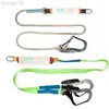 Rock Protection Safety Rope Steel Hook Buffert Type Fall Arrest Safety Rep med buffertpåse stötdämpning Säkerhetssele rep Tillbehör ZL265 HKD230810