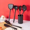 Matlagningsredskap Jankng Black Silicone Kitchenware Nonstick Tool Spatula Ladle Egg Beaters Shovel Soup Cookware redskap 230809