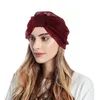 Ropa étnica Mujeres Nudo Moda Plisado Cabeza Sombrero Gorra Sombreros Musulmanes Turbante Headwrap Pro Scooter Sombreros de malla