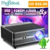 プロジェクターThundeal Full HD 1080p Projector TD98 Wifi LED 2K 4Kビデオ映画スマートTD98W AndroidプロジェクターPK DLPホームシアターシネマビーマー230809