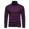 Maglioni da uomo Maglione dolcevita viola da uomo Autunno Inverno Manica lunga Caldo Casual Basic Top Slim Fit Pullover caldi Canottiera Uomo 12 colori 230810