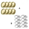 Storage Bottles 24Pcs 70mm Split-Type Jars Lids With Silicone Seals Rings Solid Caps Replacement Cover Golden