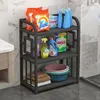 6-6-floor bathroom storage shelf Floor-to-ceiling toilet toilet washbasin stand Balcony storage shelf Metal multi-layer bathroom