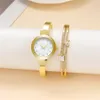 Otros relojes de lujo para mujer Marcas Pulsera Shellface Simple con diamante Reloj de cuarzo Niñas Brazalete de acero inoxidable Vestido Reloj 230809