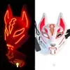 Máscaras de festa Halloween Neon Led Purge Mask Masquerade Masquerade Party Mask Light Luminous In The Dark Máscaras engraçadas Cosplay Costume Supplies 230809