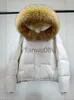 女性用ジャケットラガボギー2023冬の女性大きな本物のアライグマの毛皮のフード付き温かい長袖風力防止コートルーズアウトウェアシックショートパーカーJ230810