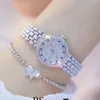 Andere Horloges Bij Zus Diamant Kwarts Luxe Merk Armband Dames Rosé Goud Dames Staal Waterdicht Polshorloge Kristal uniek 230809