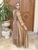 Ubranie etniczne satyna Abayas muzułmańska sukienka pełna długość rękawa miękka błyszcząca Abaya Dubai Turcja islam szata kobiety Ramadan eid djellaba femme