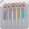 New Wooden Baby Infant Toddler Dummy Pacifier Silicone Soother Nipple Clip Chain Holder Strap Baby Chew Toy for Baby