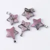 Pendant Necklaces 5pcs/Lot Star Shape Stone Pendants Unisex Gemstone For Jewery Making