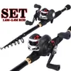 Rod Reel Combo Fishing Set Telescopic med 19 1BB Baitcasting för sötvatten eller Saltwater Outdoor Travel 230809