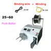 Automatic 2in1 Coil Wire Winding Binding Machine Touch Screen/Button USB Data Cable Power Cord Tie Winder Binder Tying Tap Tools 25-60MM Line