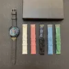20 mm 22 mm Designer Samsung Watch Watch Strap dla Samsung Galaxy Watch 5 4 -pasm 40 mm 44 mm 42mm 46 mm Luksusowe skórzane skórzane oryginalne monogram inteligentne paski