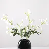 Fleurs décoratives Simulation pois orchidée branche soie mariage décoration mariée fleur artificielle maison