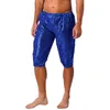 Herenbroek Heren Metallic Glanzende Shorts Mode Losse Korte Clubwear Stage Performance Kostuum Muziek Festival Disco Thema Party Outfit