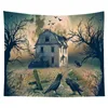 Tapissries Halloween Tapestry Castle of the Night Cemetery Tapestry Hippie Tapestry Wall Hanging For Bedroom Dorm Living Room Home Decor R230810