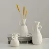 CAPIRON Ceramic Amphoras Nordic Abstract Vase Pampas Grass Dried Flower Body Bedroom Table Bookshelf Decoration Accessories Home HKD230810