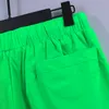 Palm shorts, monogram print, loose and thin sweatpants, street casual lace-up pants, black, green, blue men's shorts