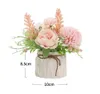 Macaron Colorful Nordic Modern Imitation Ceramic Plastic Flower Vase Invincible Wedding Birthday Art Home Arrangement Decoration HKD230810