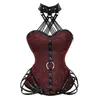 Women's Shapers Gothic Bra Hanging Neck Chest Bone Coat 11 Steel Side Zipper Tight Waist Court Bodysuit Strapless Shapewear Medieval