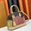 2023 Top Quality Alma BB Pumpkin Print YK Women Shoulder Tote Bags Messenger Crossbody Bag Leather Handbags Shell Bag Purse Ladies Cosmetic