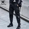 Męskie spodnie 11 Bybbs ciemny zima grube polar Hip Hop Ładunki Mężczyźni Funkcja Patchwork Pockets Joggers Spodery Streetwear 230809