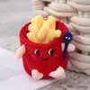 Animali di peluche ripieni Peluche Cibo Giocattoli Pizza Hamburger Patatine fritte Toast Cani Decorazioni divertenti Regali per bambini Regali di compleanno Portachiavi in peluche