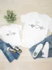 Family Matching Outfits Heartbeat Love Women Kid Child Summer Mom Mama Girl Mother Tee T-shirt Clothes Clothing Family Matching Outfits