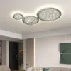 Avizeler kolye ışıkları karartma basit yeşil beyaz fan modern led avize oturma odası yatak odası salon bar lambası kapalı aydınlatma