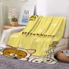 Couvertures Couverture en peluche pour canapé décoratif Rilakkuma Couvertures douces moelleuses Couvre-lit sur le lit Plaid Chambre Décoration Jeter Polaire Boho 230809